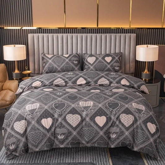 Printed Duvet Cover Pillow Set