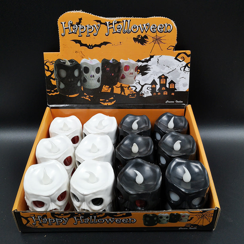 Halloween Pumpkin Lantern Ghost Festival Decoration Props Led Electronic Candle Light Party Supplies Luminous Night Light Wind Lamp