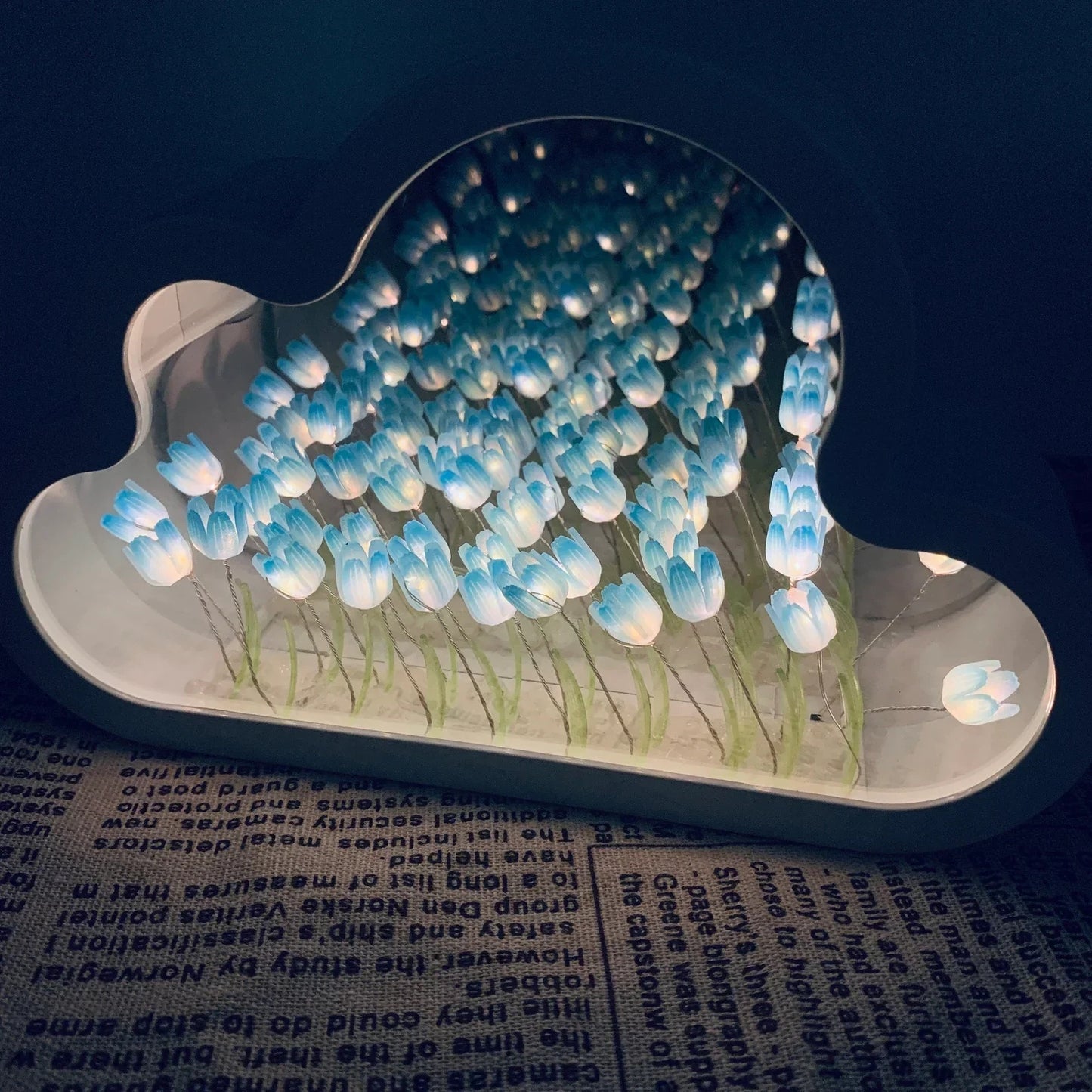 DIY Cloud Tulip Mirror Light