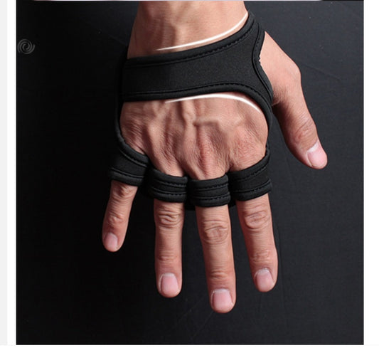 Breathable Black Gym Training Gloves