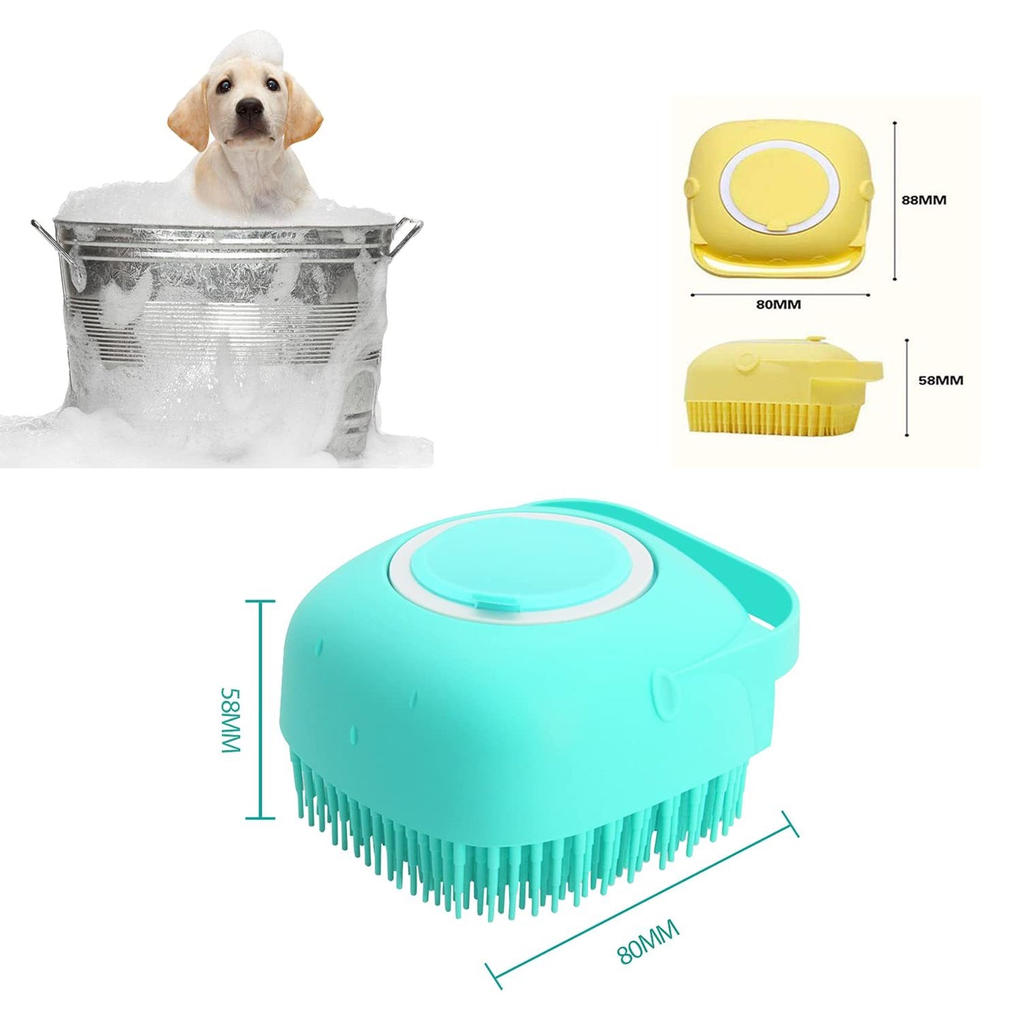 Silicone Pet Brush With Dispenser
