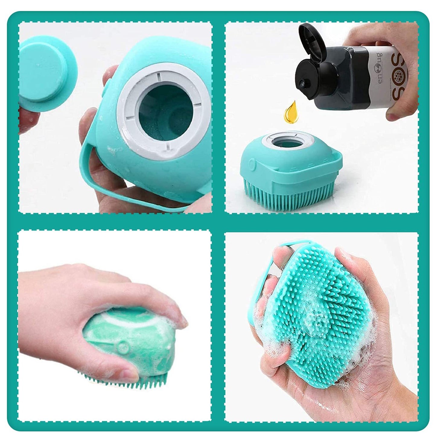 Silicone Pet Brush With Dispenser