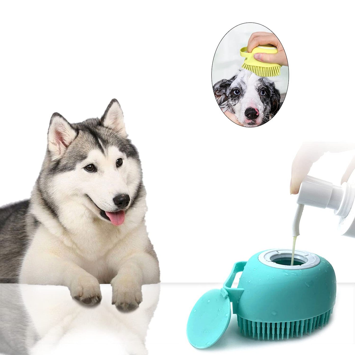 Silicone Pet Brush With Dispenser