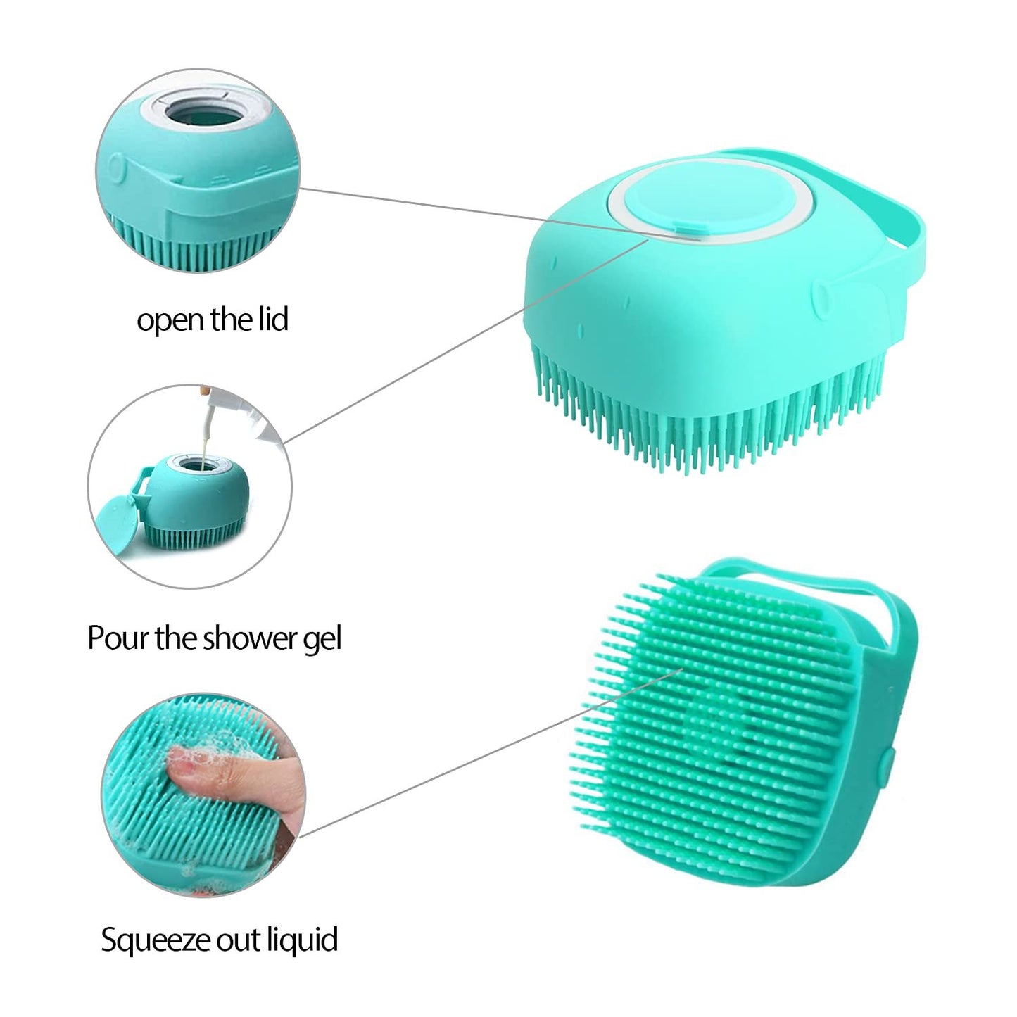 Silicone Pet Brush With Dispenser