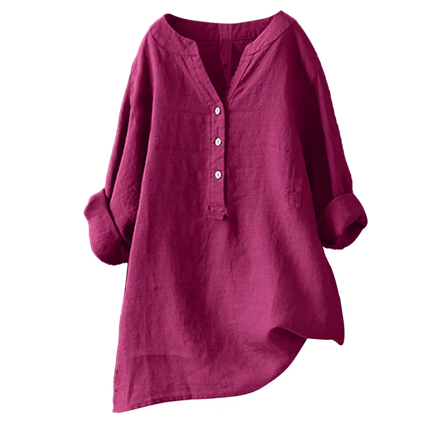 Solara Button-Front Linen Shirt