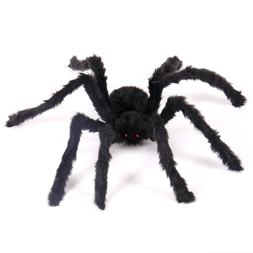 Halloween Spider Props Bar Decorations Whole Person Flower Spider Black Plush Spider