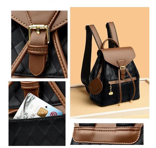 Casual Multifunction Leather Women Backpack