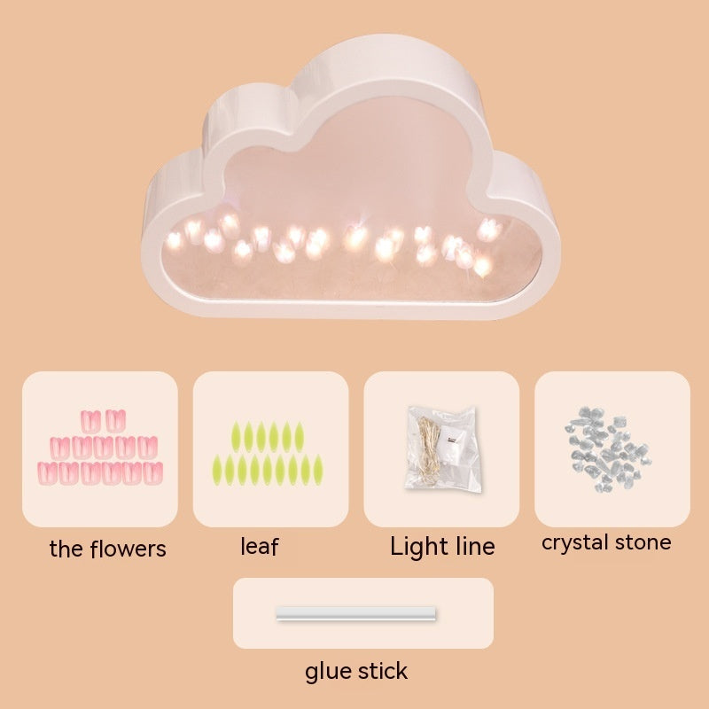 DIY Cloud Tulip Mirror Light