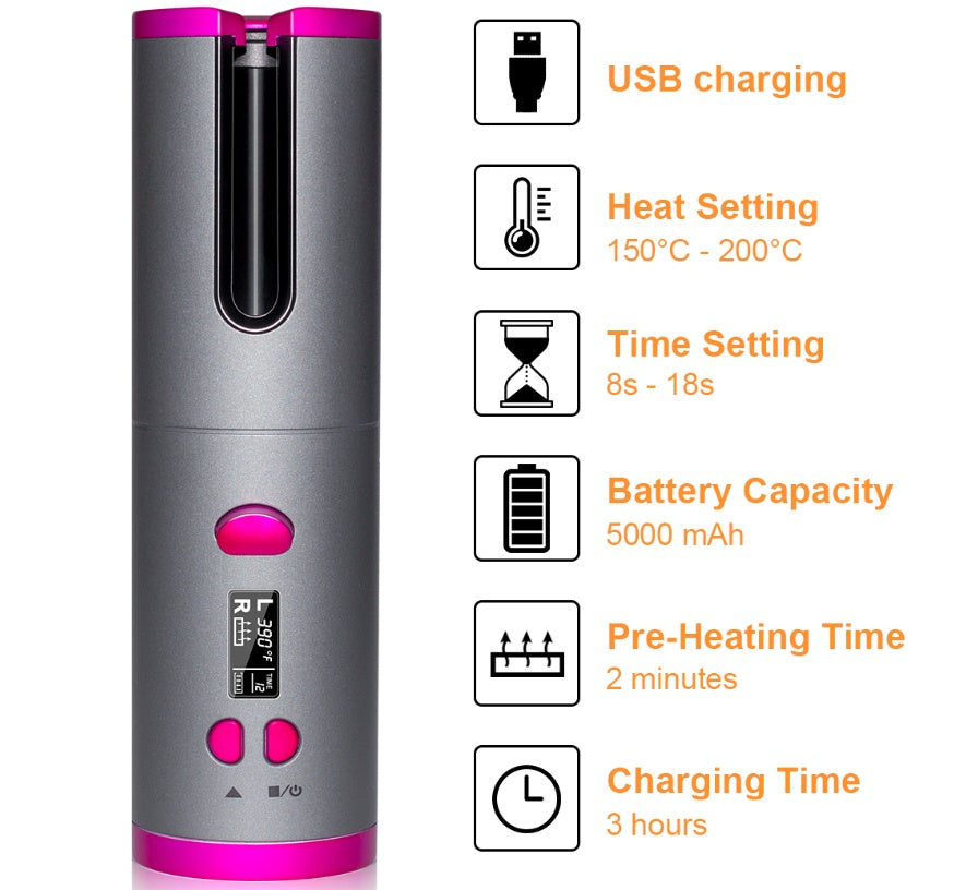 Portable Automatic Hair Curler
