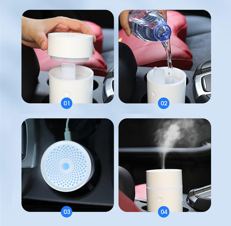 Car Aroma Ultrasonic Humidifier Diffuser