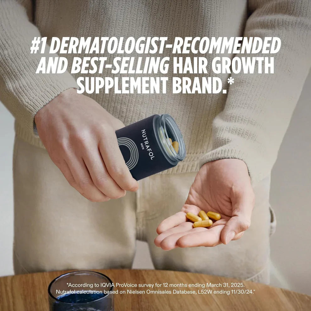 Nutrafol Men’s Hair Growth Supplement – 120 Capsules | 1-Month Supply