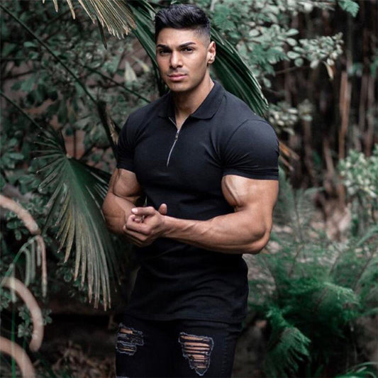 Sports Polo Shirt Summer Short-sleeved Tops Men's Short-Sleeved Polo Shirt Solid Color Men's T-Shirt Summer Casual Comfortable Men's Clothing