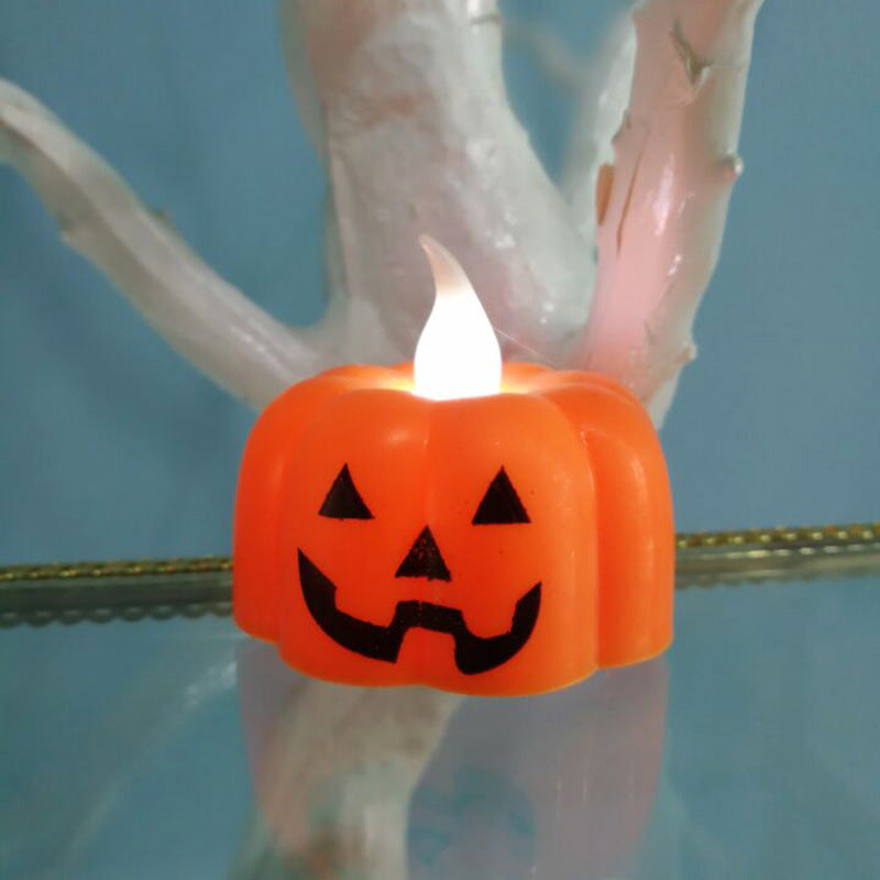 Halloween Pumpkin Lantern Ghost Festival Decoration Props Led Electronic Candle Light Party Supplies Luminous Night Light Wind Lamp