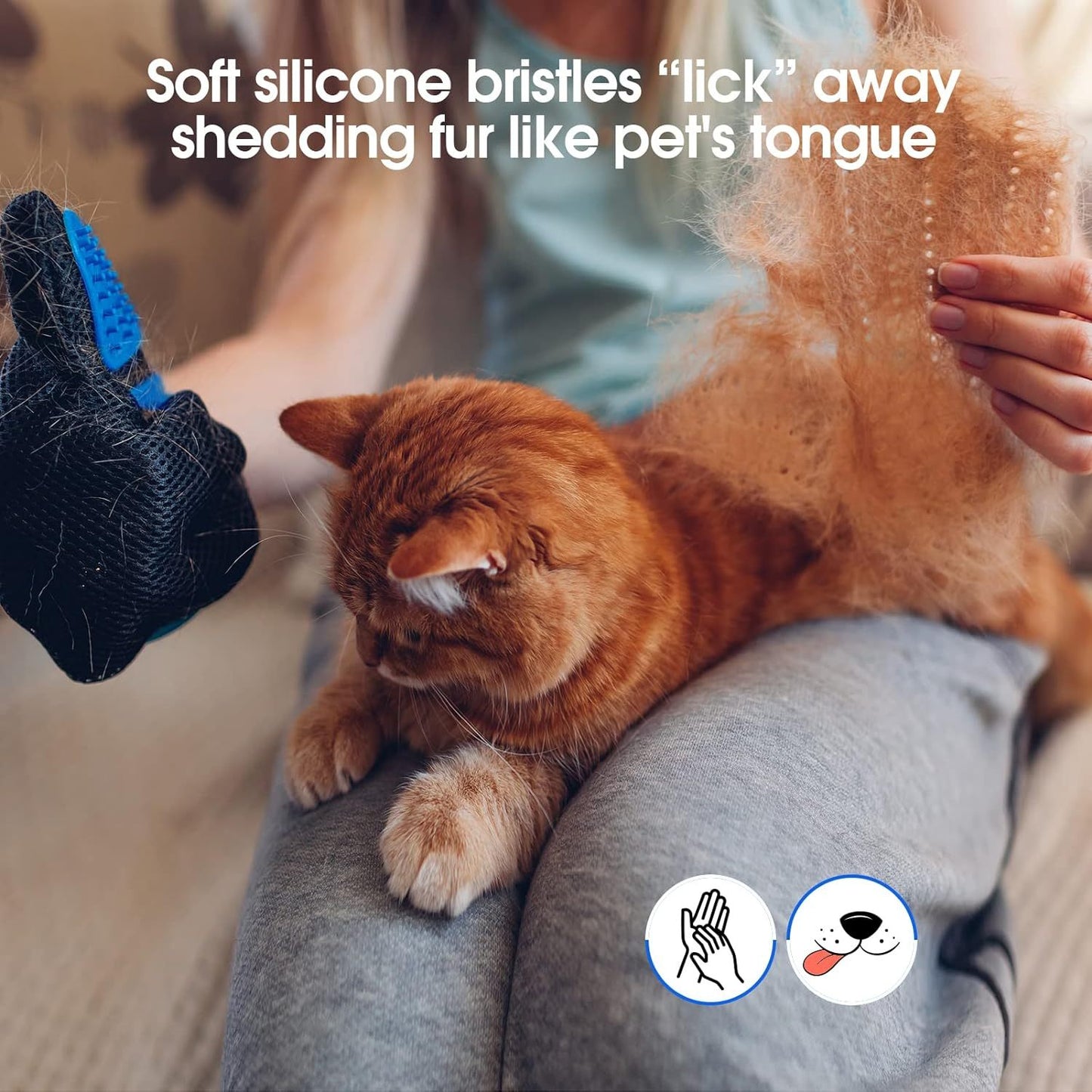 Upgrade Pet Grooming Gloves Mitts