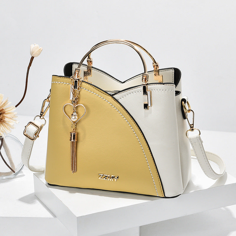 Color Block Tassel Love Bag