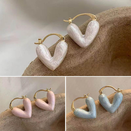 Fashion Jewelry Heart Pendant Drop Earrings