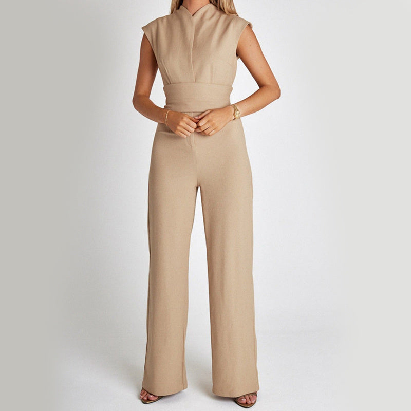 Sleeveless Casual Wide Leg Jumpsuit