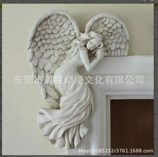 Spot Stair Angel Resin Craft Decoration Garden Statue Holding Legs Angel Home Wall Decoration Angel Wings