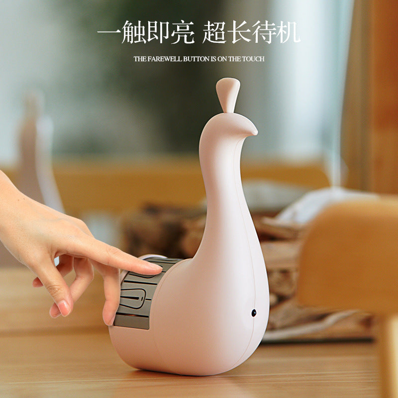 Cross-border New Peacock Projection Lamp Remote Control Wall Atmosphere Lamp SB Charging Creative Night Light Household Corridor Bedroom