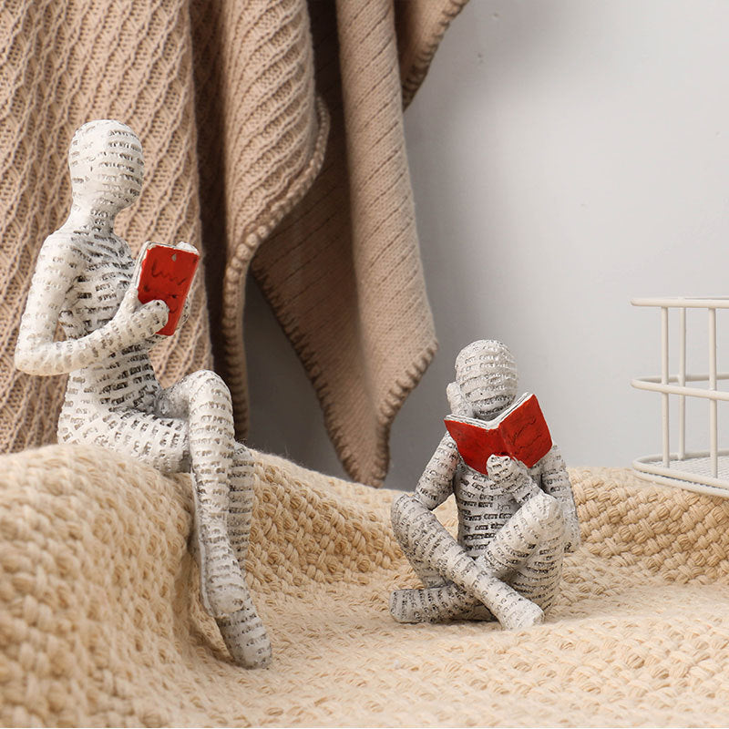 Cross-border ReadingWomen Creative Reading Woman Resin Crafts Home Desktop Bookcase Resin Ornaments