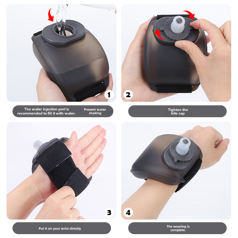 Outdoor Sports Wrist Kettle Riding Marathon Water Replenishment Artifact Mountain Climbing Camping Rock Climbing Portable Wrist Kettle