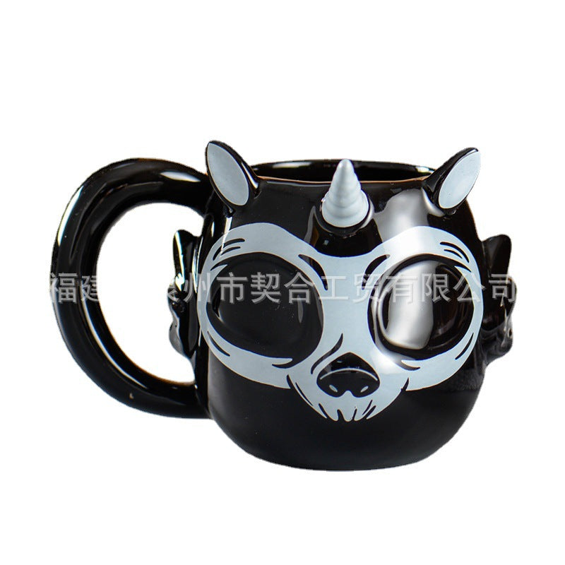 Unicorn Ceramic Coffee Mug Funny Halloween Cartoon Mug Student Cute Gift Cup