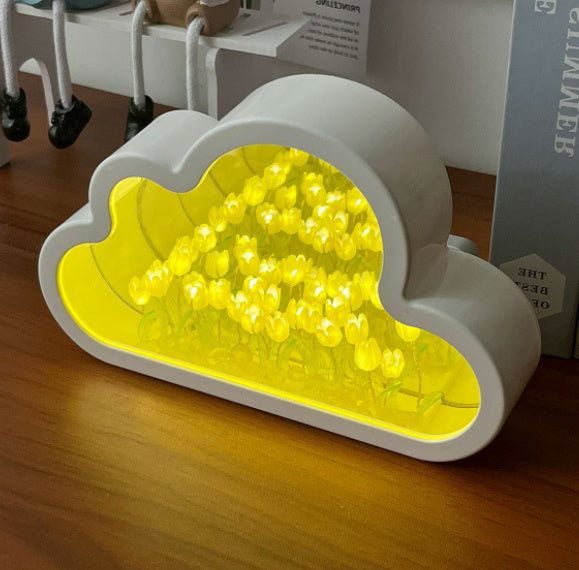 DIY Cloud Tulip Mirror Light