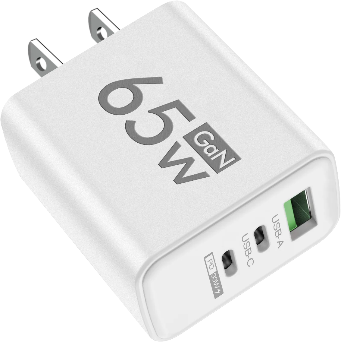 GaN Fast Charging 65W USB-C Charger Charger PD Quick Charge 3.0 Wall For Phone Adapter For iPhone 15 Xiaomi POCO Samsung Oneplus