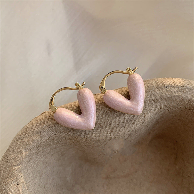 Fashion Jewelry Heart Pendant Drop Earrings