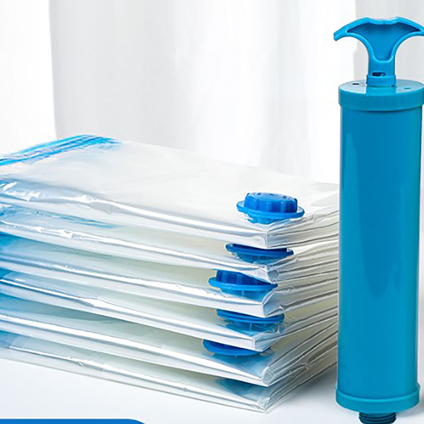 8Pcs Vacuum Compression Storage Bags PE PET Vacuum Seal Storage Bags with Hand Pump 35x50cm