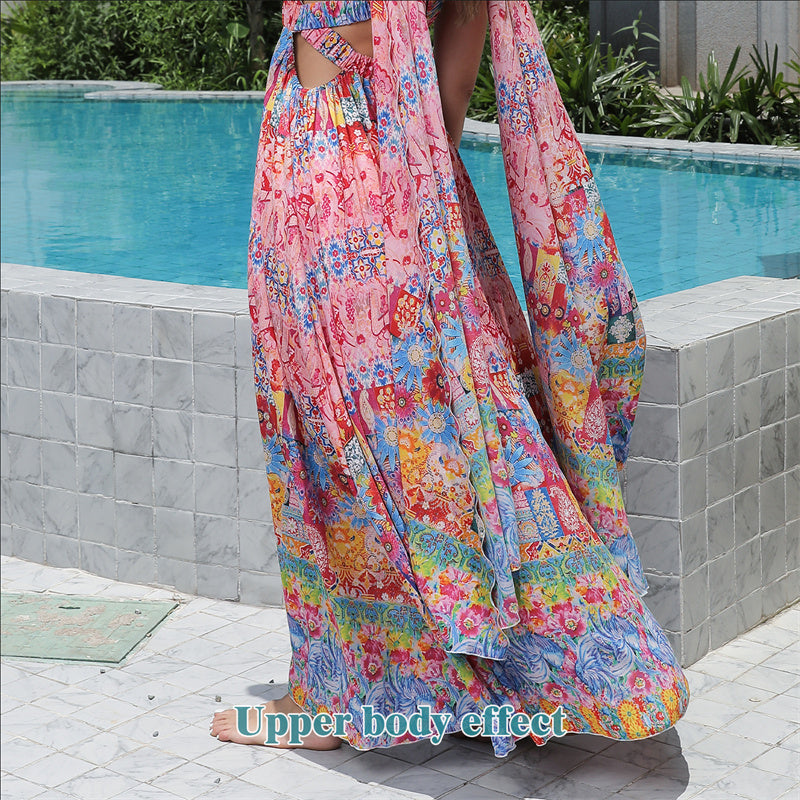 Women's Floral Flowing Hem Dress