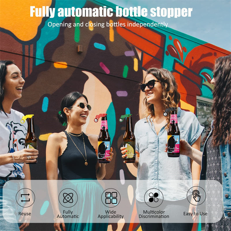Cap Fully Automatic Beer Caps Set Bottle Cap Soft Drink Wine Bottle Self Opening Beer Bottle Cap With Insect Protection Kitchen Gadgets