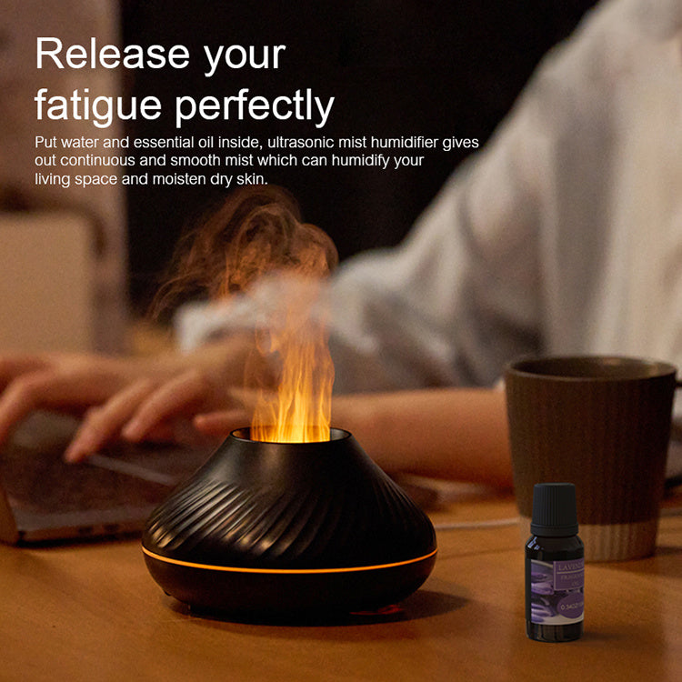 RGB Flame Aroma Humidifier Diffuser