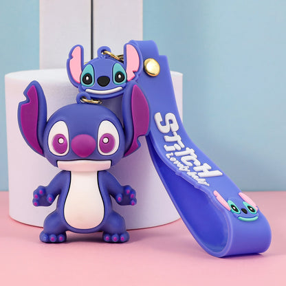 Disney Stitch Keychain - Cute Lilo & Stitch Keyrings, Durable Anime Keychains for Women Men Kids, Multi-Color Gift