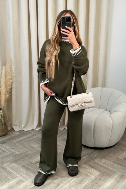 Fashion Pullover Top And Pants Set