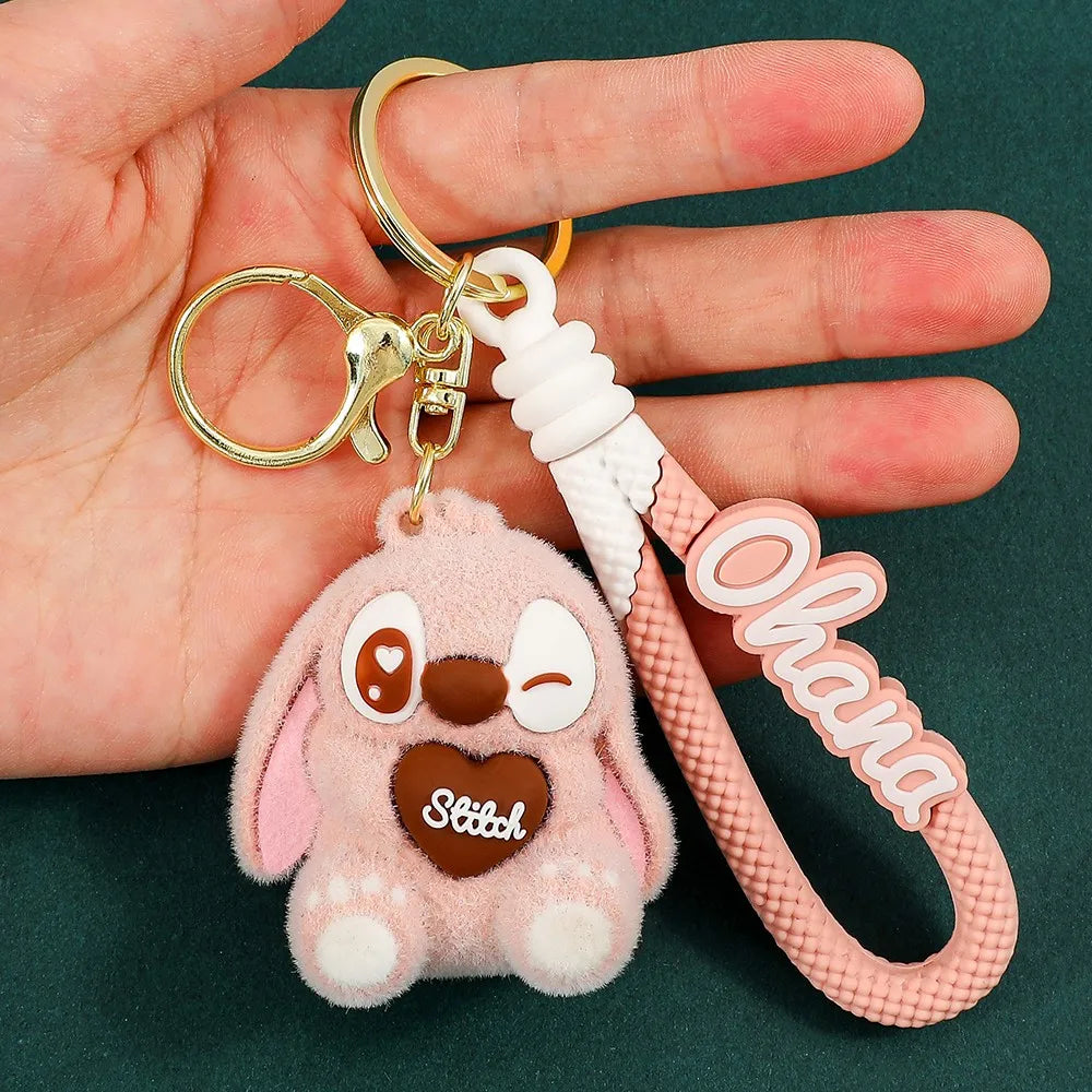 Disney Stitch Keychain - Cute Lilo & Stitch Keyrings, Durable Anime Keychains for Women Men Kids, Multi-Color Gift