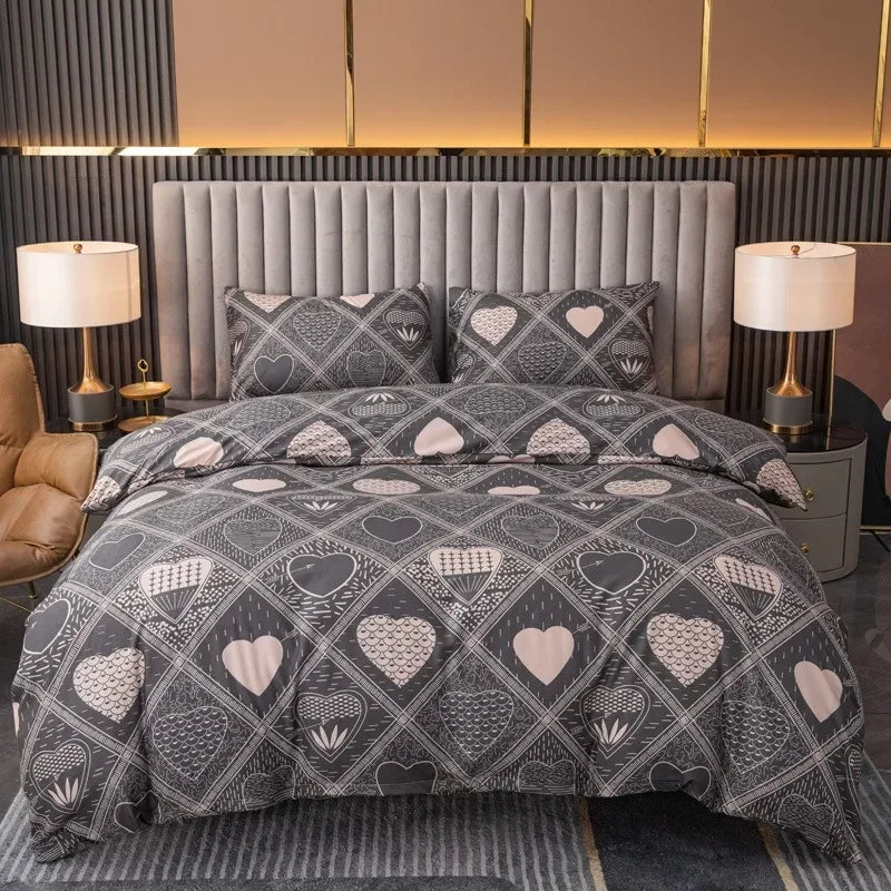 Printed Duvet Cover Pillow Set