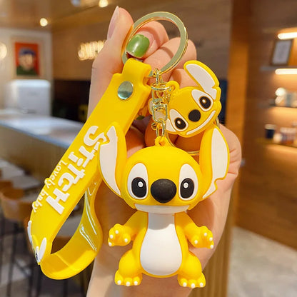 Disney Stitch Keychain - Cute Lilo & Stitch Keyrings, Durable Anime Keychains for Women Men Kids, Multi-Color Gift