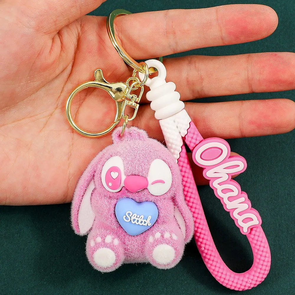 Disney Stitch Keychain - Cute Lilo & Stitch Keyrings, Durable Anime Keychains for Women Men Kids, Multi-Color Gift