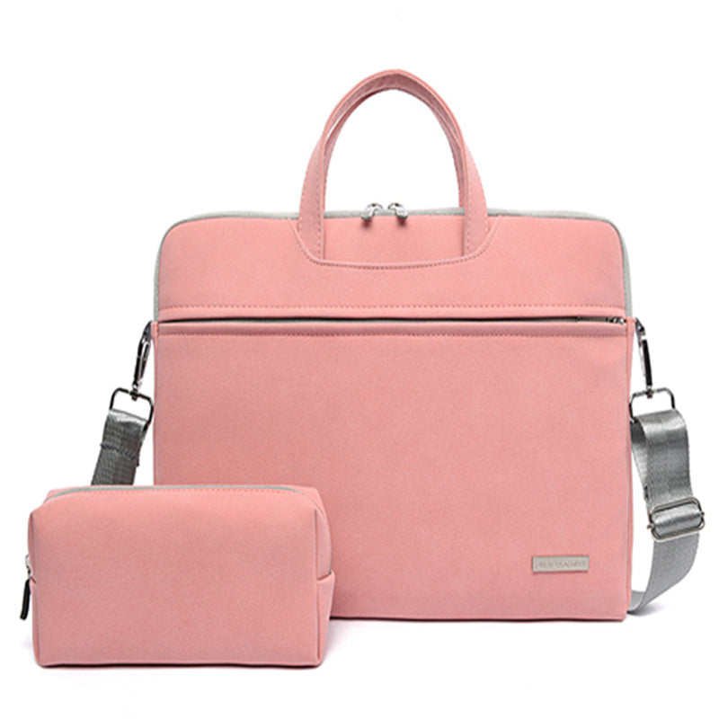 PU Leather Laptop Briefcase Shoulder Bag
