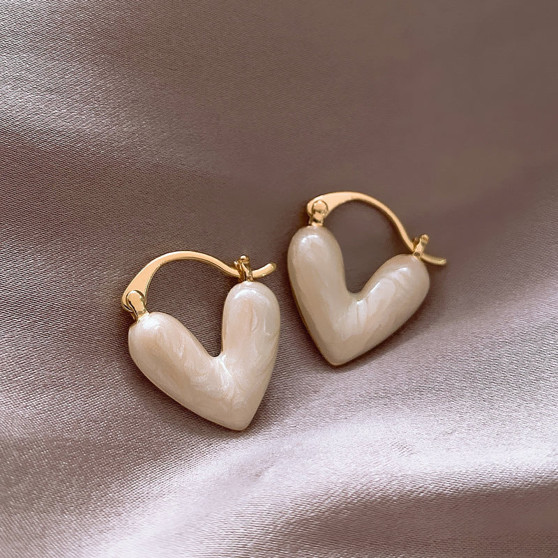 Fashion Jewelry Heart Pendant Drop Earrings