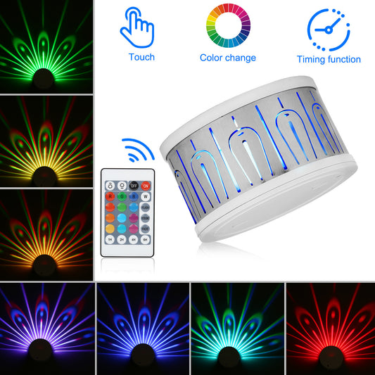 Colorful Peacock Remote Control Night Light
