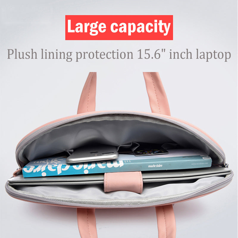 PU Leather Laptop Briefcase Shoulder Bag