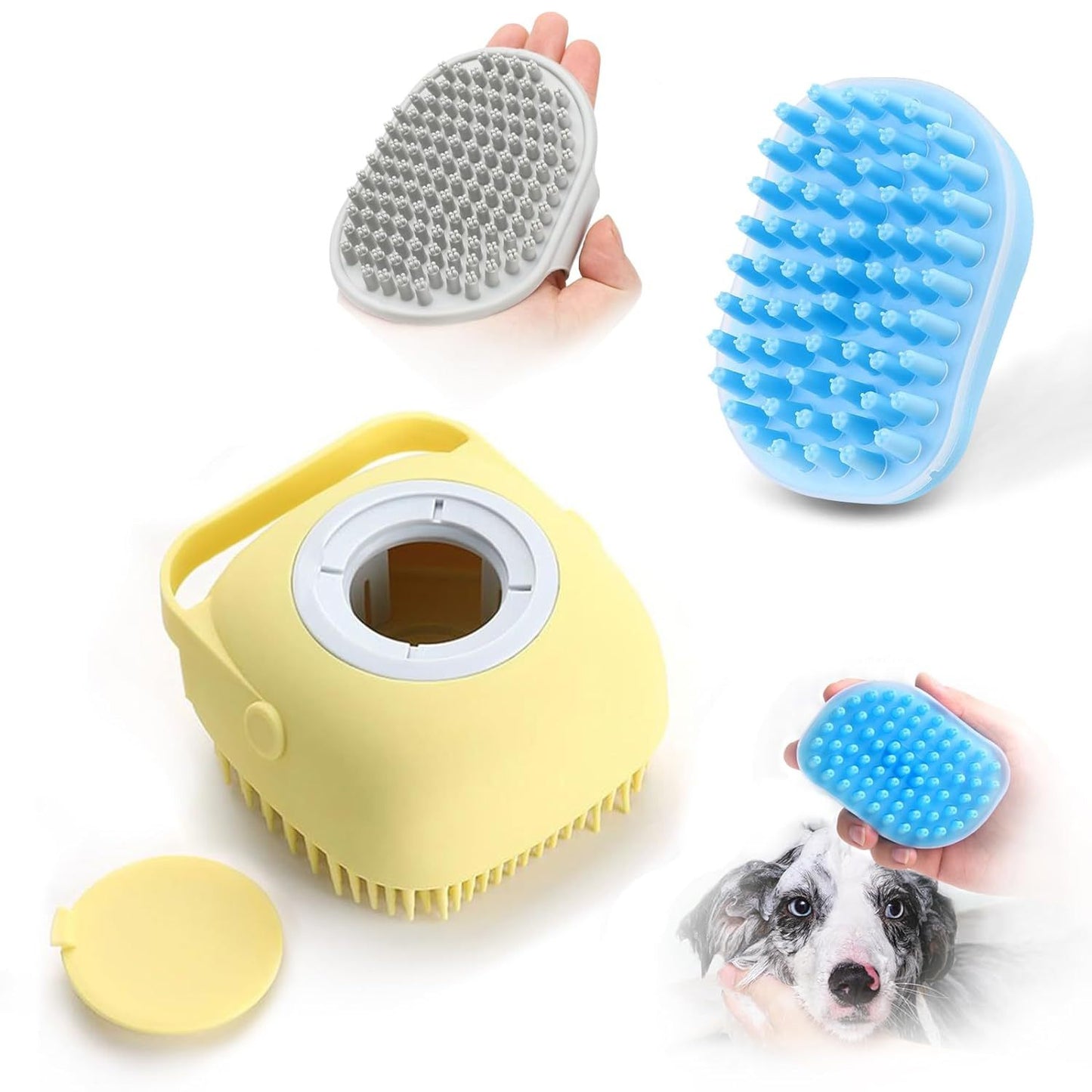 Silicone Pet Brush With Dispenser