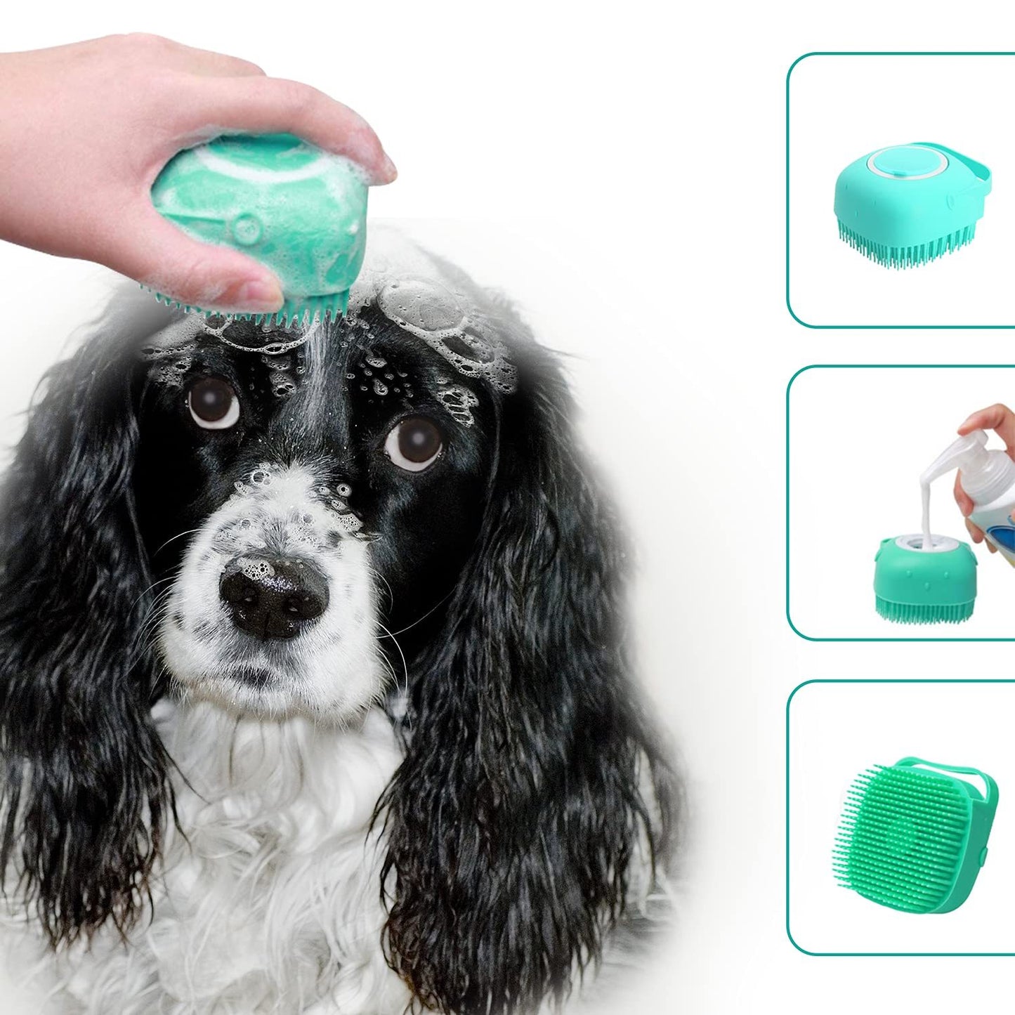 Silicone Pet Brush With Dispenser