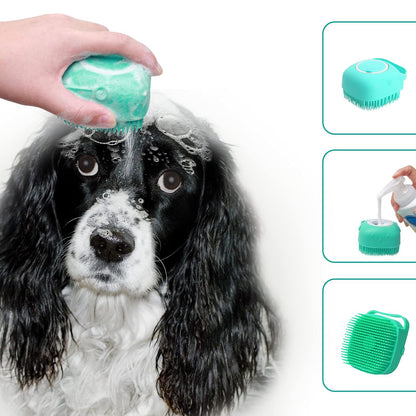 Silicone Pet Brush With Dispenser
