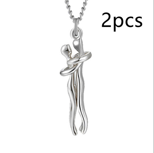 Love Hug Necklace Unisex Couple Jewelry