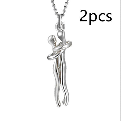 Love Hug Necklace Unisex Couple Jewelry
