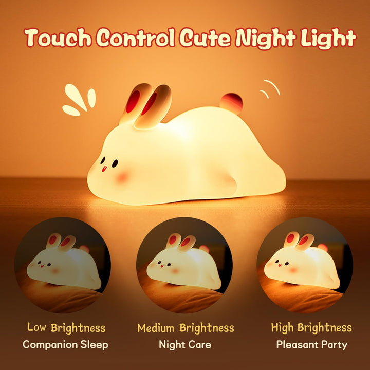 Cartoon Rabbit Silicone Night Light