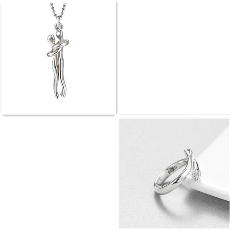 Love Hug Necklace Unisex Couple Jewelry